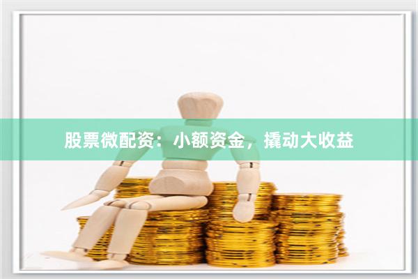 股票微配资：小额资金，撬动大收益